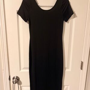 Chic Black Midi Dress for Women